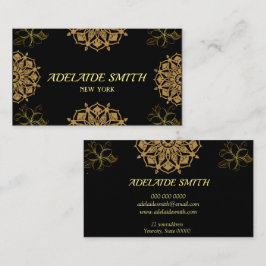 Tarjeta De Visita oro negro elegante