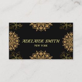 Tarjeta De Visita oro negro elegante