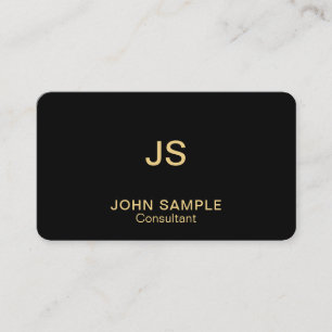 Tarjeta De Visita Oro negro elegante profesional moderno del