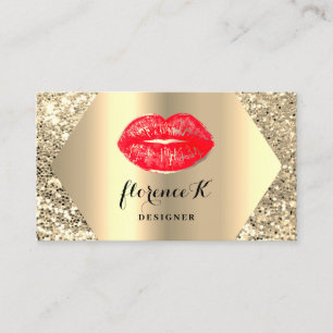 Tarjeta De Visita Oro Profesional Artista de maquillaje Permanente R