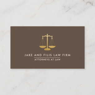 Tarjeta De Visita Oro profesional compite abogados