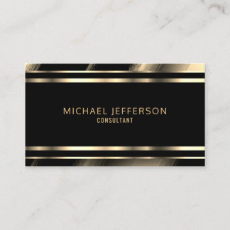 Tarjeta De Visita Oro profesional y negro