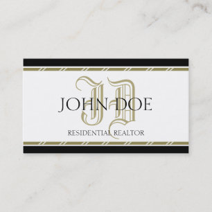 Tarjeta De Visita Oro residencial del agente inmobiliario romano