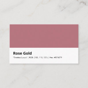 Tarjeta De Visita Oro Rosa   "Lujo Atemporal"