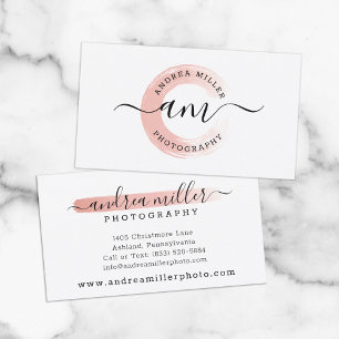 Tarjeta De Visita Oro Rosa Minimalista Pintura Flujo Logo Personaliz