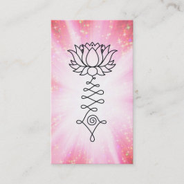 Tarjeta De Visita *~* Oro Rosa Sparkles Lotus Reiki Energía Sanadora