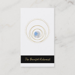 Tarjeta De Visita Oro sagrado cósmico geométrico de Boho de la