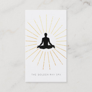 Tarjeta De Visita *~* Oro Sol Rata Meditación Hombre Pose de Yoga