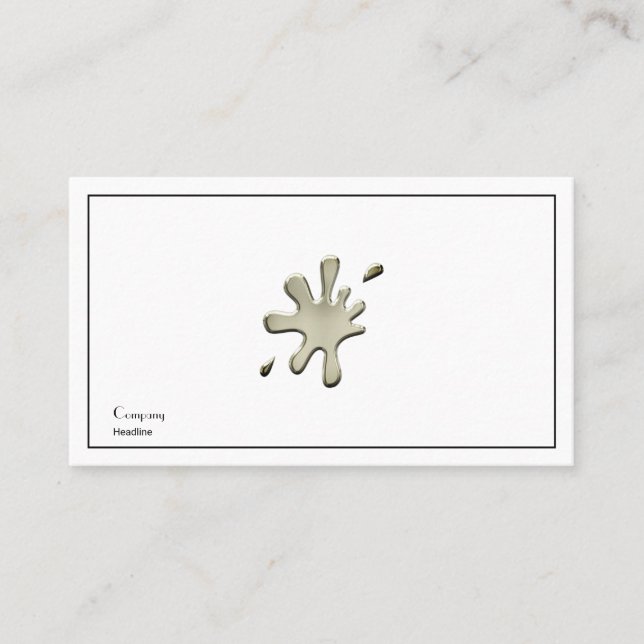 Tarjeta De Visita Oro Splash (Anverso)
