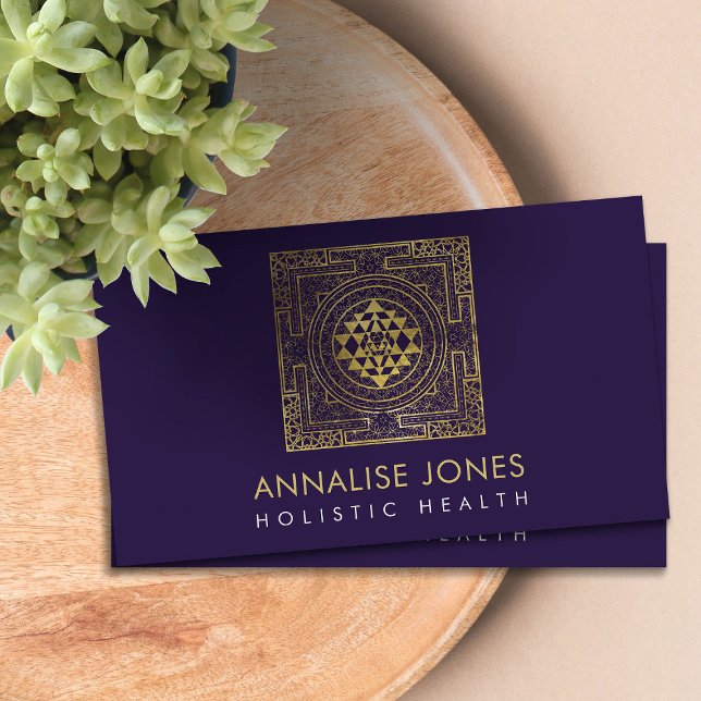 Tarjeta De Visita Oro Sri Yantra / Sri Chakra (Subido por el creador)
