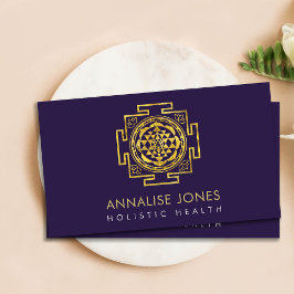 Tarjeta De Visita Oro Sri Yantra / Sri Chakra