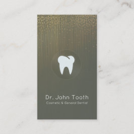 Tarjeta De Visita Oro verde de la cita dental moderna del dentista