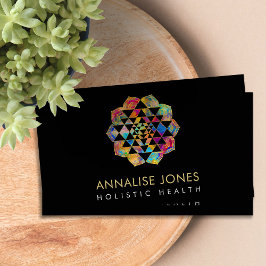 Tarjeta De Visita Oro y acuarela Sri Yantra / Sri Chakra