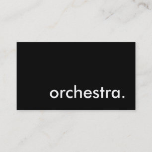 Tarjeta De Visita orquesta.