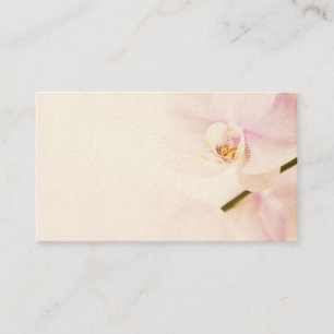 Tarjeta De Visita Orquídea - alta flor dominante rosada - plantilla