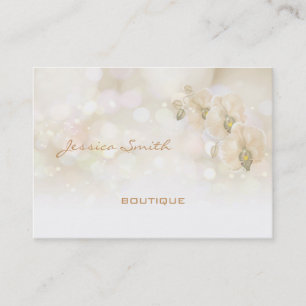 Tarjeta De Visita Orquídea de bokeh elegante y glamurosa profesional