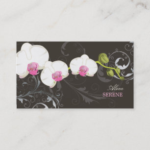 Tarjeta De Visita Orquídea de PixDezines+colores de remolinos/diy