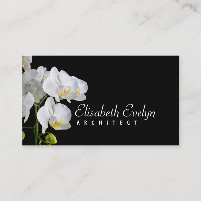 Tarjeta De Visita Orquídea - Flor hy6767 (Anverso)