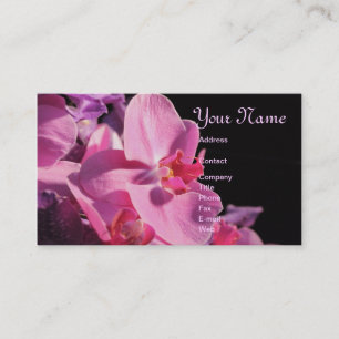 Tarjeta De Visita Orquidea rosa Florista