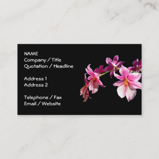 Tarjeta De Visita Orquídea rosada
