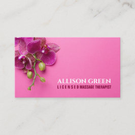 Tarjeta De Visita Orquídea SPA Salon Aromaterapia Terapia Masajista
