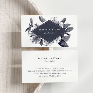 Tarjeta De Visita Orquídea Vintage   Floral