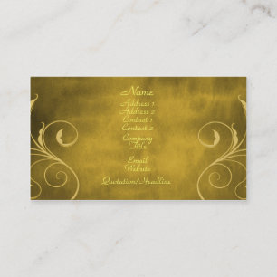 Tarjeta de visita oscura de la elegancia, oro