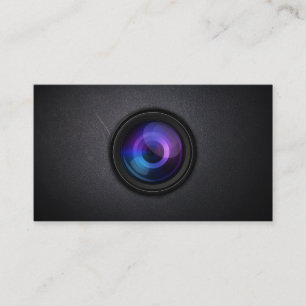 Tarjeta de visita oscura del fotógrafo de la lent
