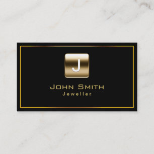 Tarjeta de visita oscura del oro de la joyería co