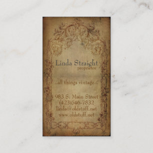 Tarjeta De Visita Oscuridad de la elegancia del vintage