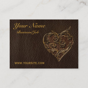 Tarjeta De Visita Oscuridad del corazón de la Cuero-Mirada