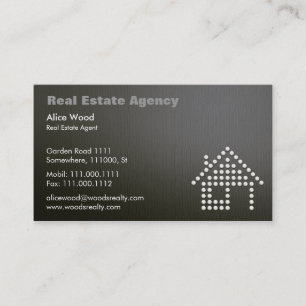 Tarjeta De Visita Oscuridad profesional inmobiliaria de las