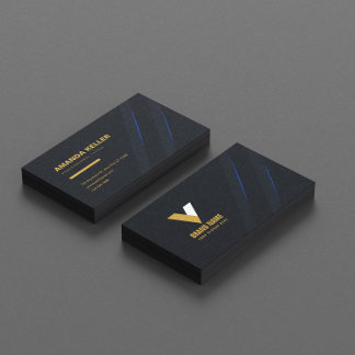 Tarjeta De Visita Oscuro elegante moderno