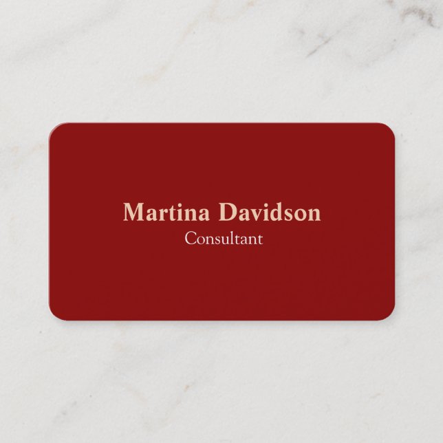 Tarjeta De Visita Oscuro Red Moderno Creativo Elegante (Anverso)