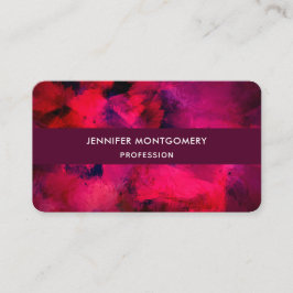 Tarjeta De Visita Oscuro rojo y morado negrita y resumen moderno