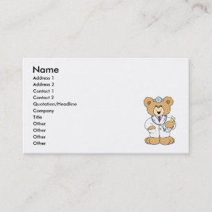 Tarjeta De Visita Osito de peluche médico adorable