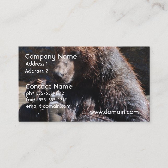 Tarjeta De Visita Oso de impregnación (Anverso)