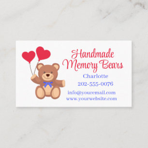 Tarjeta De Visita Oso de memoria de Teddy