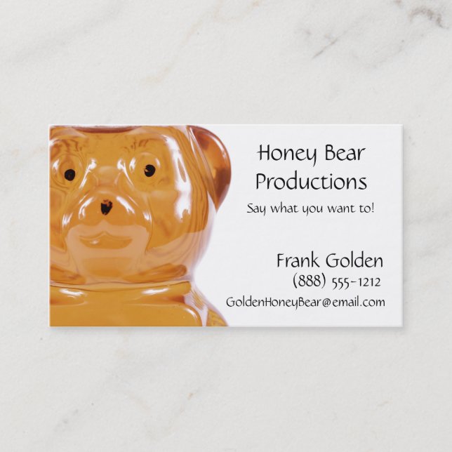Tarjeta De Visita Oso de miel de oro (Anverso)