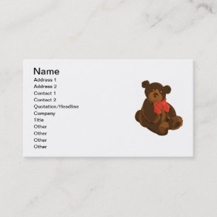 TARJETA DE VISITA OSO DE PELUCHE ADORABLE LINDO