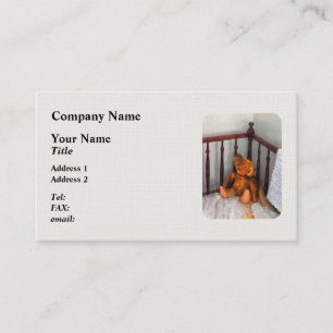 Tarjeta De Visita Oso de peluche en la cuna