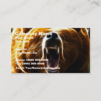 Tarjeta De Visita Oso enojado