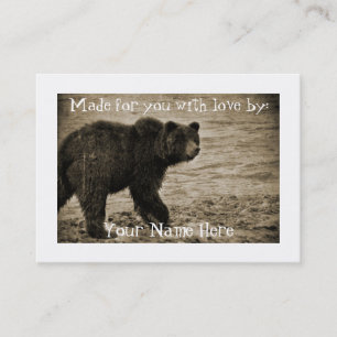 Tarjeta De Visita Oso grizzly en antigüedad