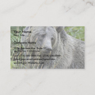 Tarjeta De Visita Oso grizzly en el parque nacional de Yellowstone