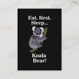 Tarjeta De Visita Oso Koala Divertido