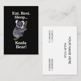 Tarjeta De Visita Oso Koala Divertido