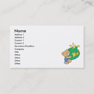 Tarjeta De Visita Oso lindo con enorme tarro de miel