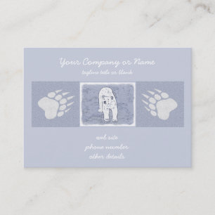 Tarjeta De Visita Oso polar sobre pintura de hielo - Arte de vida sa