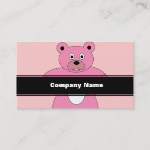 Tarjeta De Visita Oso rosa