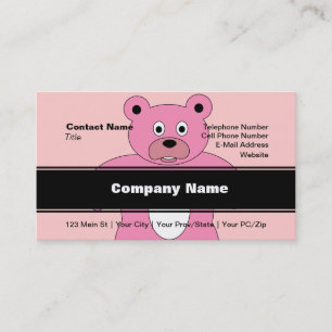 Tarjeta De Visita Oso rosa